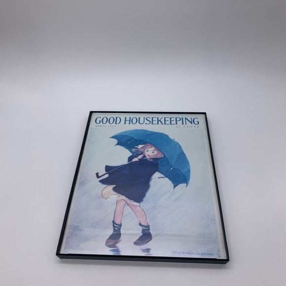 Jessie Willcox Smith “Good Housekeeping” 1922- Girl With Umbrella Framed Print - Picture 3 of 9